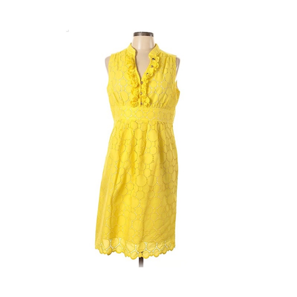 Shoshanna Yellow Sleeveless Islet Dress